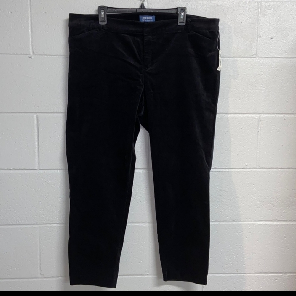 NWT Old Navy Pixie Velvet Black Slacks
